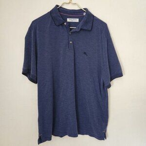 𝅺TOMMY Bahama Island Zone Blue Polo Men's Large